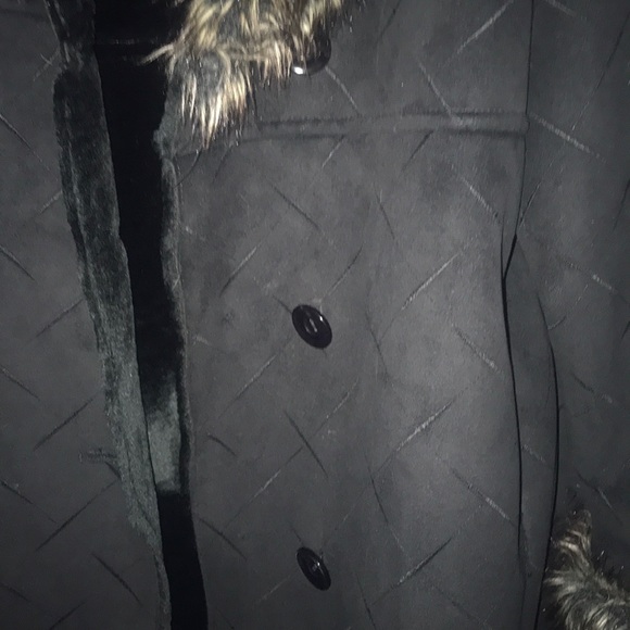 utex design black jacket with faux fur trim XL - Picture 4 of 11